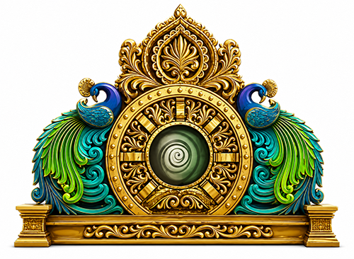 Grand golden temple mandap