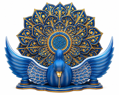 Peacock blue golden stage